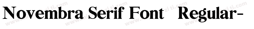 Novembra Serif Font   Regular字体转换